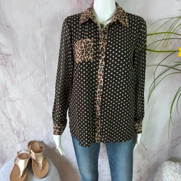 Vintage leopard print blouse - Picture 3 of 8
